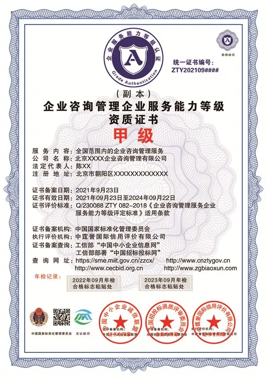 企业管理咨询服务一级资质的价值与认证路径